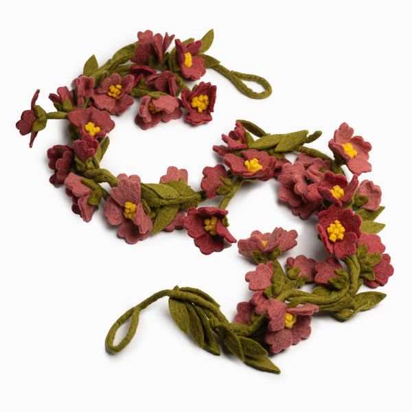 Felt Cherry Blossom Garland Global Goods Partners