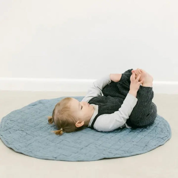 Hand Quilted Linen Playmat Creative Women Denim