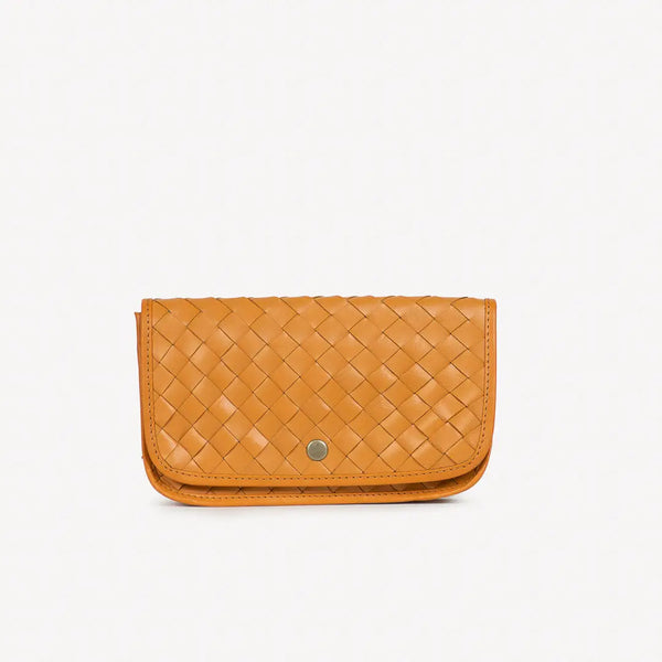 Woven Leather Belt Bag  Joyn Honey  