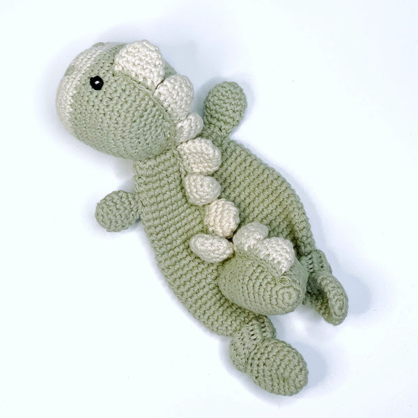 Dinosaur Comforter Petrol Blue Pebble   