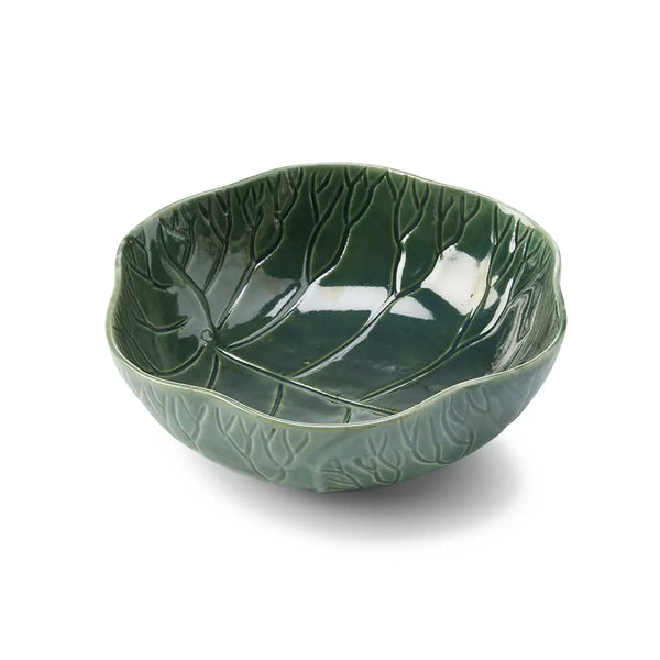 Lotus Leaf Ceramic Dishware SERRV Serving Bowl