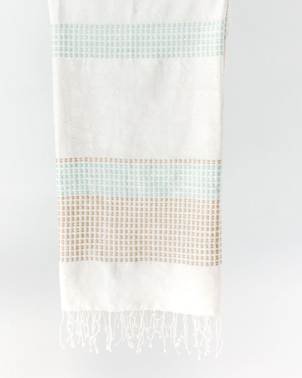 Camden Cotton Bath Towel Natural with Sand and Azure Creative Women Natural with Sand and Azure  