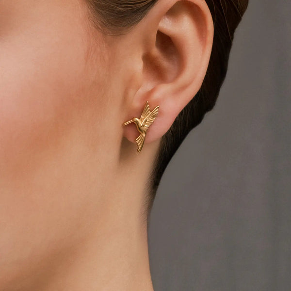 Gold Hummingbird Earring Earring Mayana