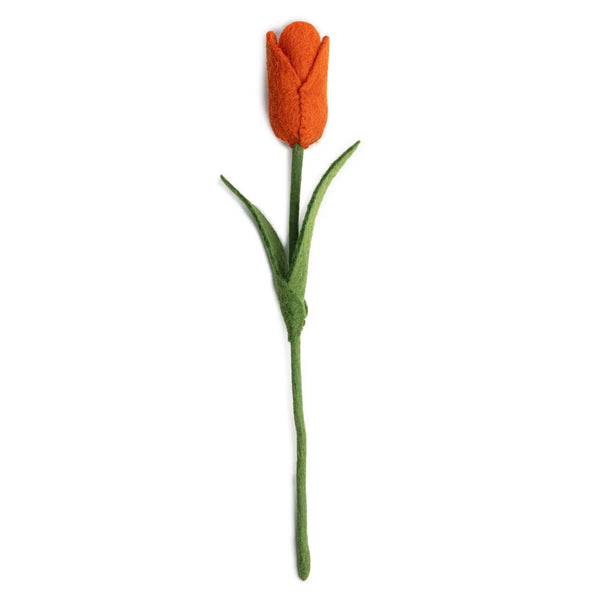 Felt Dutch Tulip Flower Global Goods Partners Orange