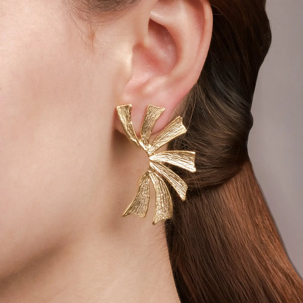 Gold Soleil Burst Stud Earrings Mayana