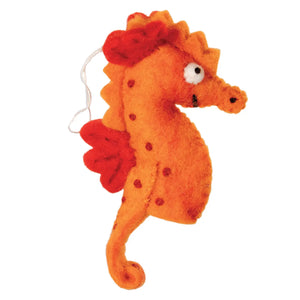 Orange Seahorse Ornament dZi