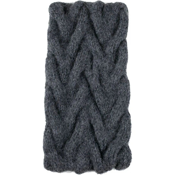Cable Ear Warmer Andes Gifts Grey