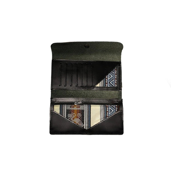 Leather And Wool Wallet