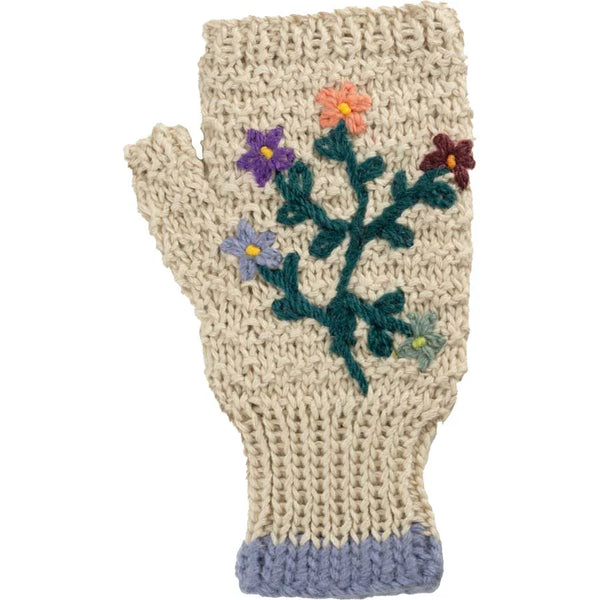 Flora Wrist Warmer Andes Gifts Cream