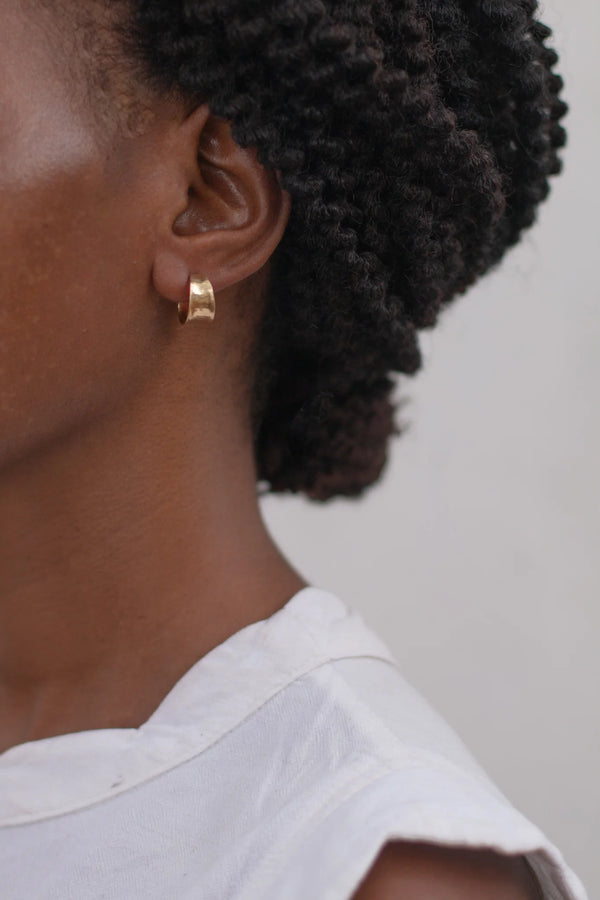 Tazara Gold Small Hoop Earrings Regular Yewo   
