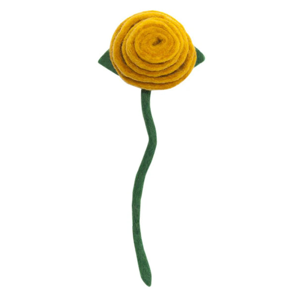 Felt Tea Rose Flower  Global Goods Partners Lime Green  