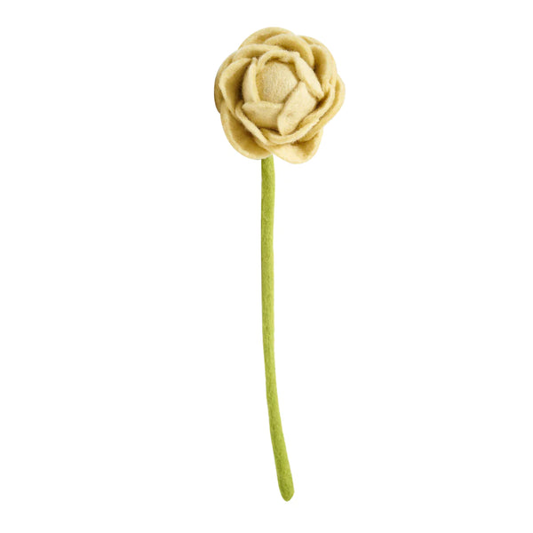 Felt Peony Flower Yellow Global Goods Partners Yellow  