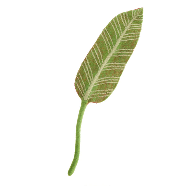 Felt Calathea Leaf Green Global Goods Partners White  