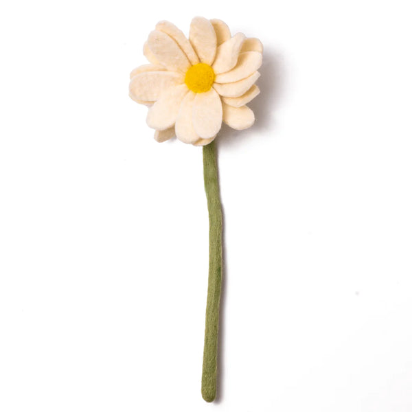 Felt Daisy Flower Light Blue Global Goods Partners White  