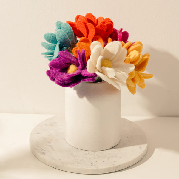 Felt Daisy Flower Light Blue Global Goods Partners   