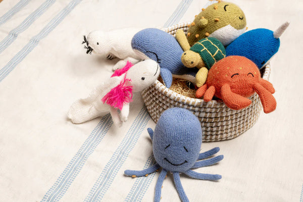 Knit Alpaca Whale Toy