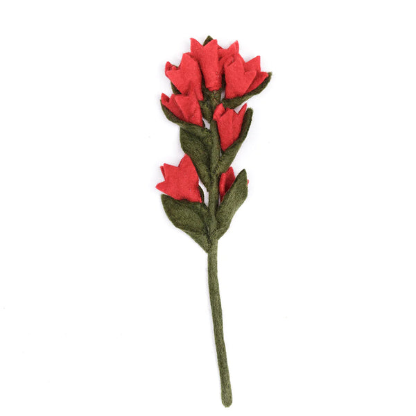 Felt Indian Paint Brush Flower Red Global Goods Partners Red  