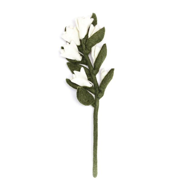 Felt Indian Paint Brush Flower Red Global Goods Partners White  