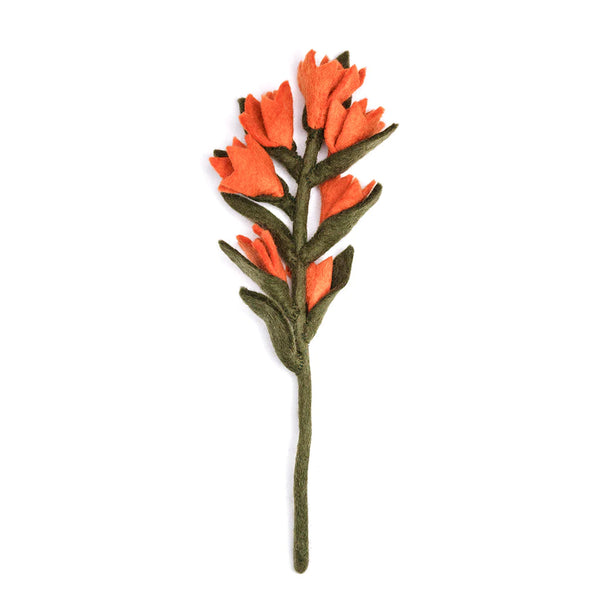 Felt Indian Paint Brush Flower Red Global Goods Partners Orange  