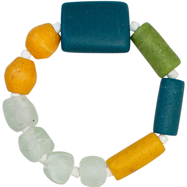 Kalahari Recycled Glass Bead Bracelet