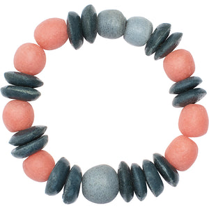 Makola Recycled Glass Bead Bracelet  Global Mamas Rose  