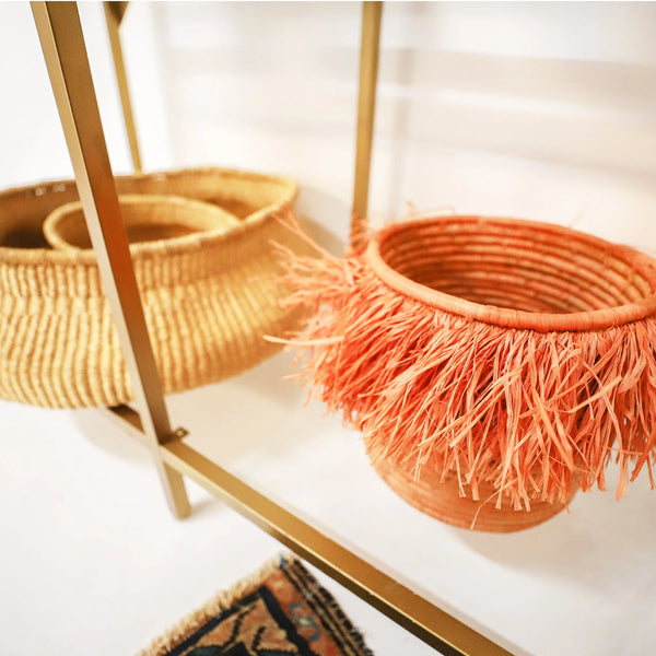 Peach Fringed Catch All Regular Kazi   