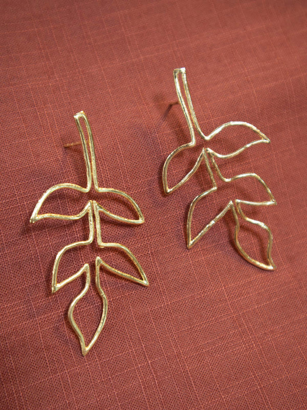 Fauna Wire Earrings Gold