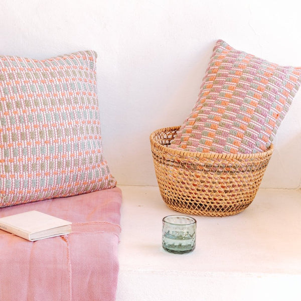 Organic Handwoven Lumbar Pillow - Flamenco Zuahaza