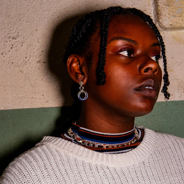 Thread Wrapped Helix Earring  Fair Anita   