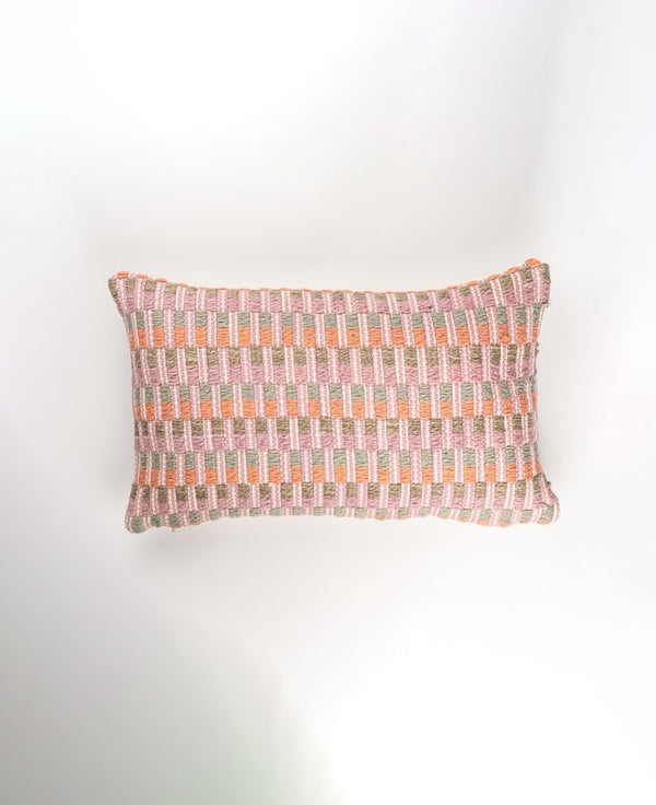 Organic Handwoven Lumbar Pillow - Flamenco Zuahaza