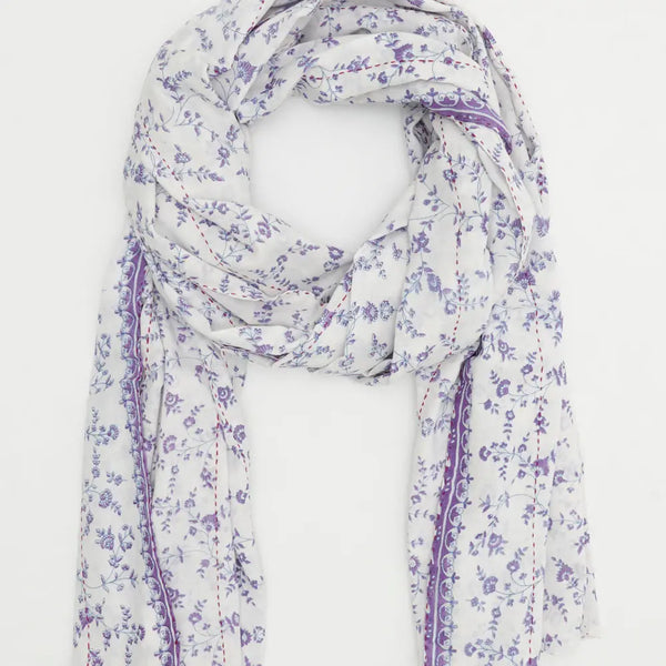 Vintage Kantha Scarf Blues/Purples Anchal Project Lilac