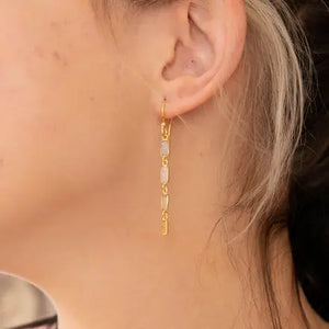 Triple Elegance Drop Earrings Brass Fair Anita   