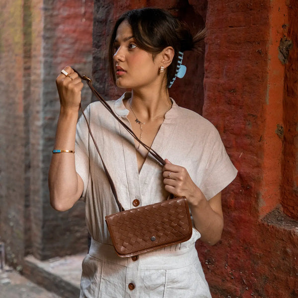 Woven Leather Belt Bag  Joyn   