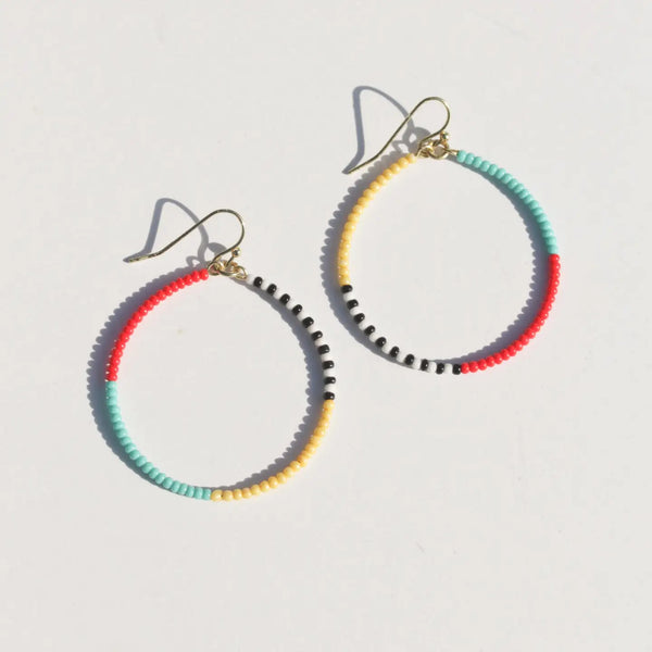 Color Pop Beaded Hoop Earring  Rover & Kin   