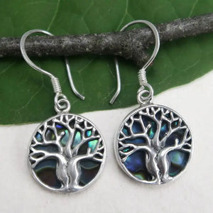 Abalone Tree Of Life Earring Women's Peace Collection