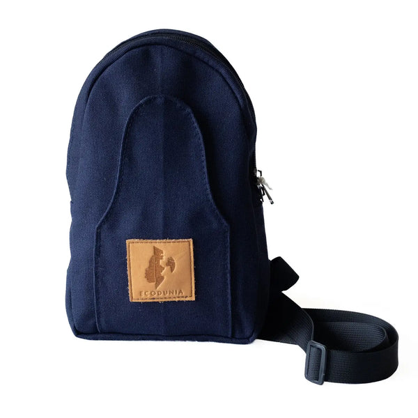 Canvas Mini Sling Bag Ecodunia Navy