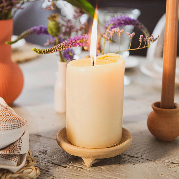 Candle With Ceramic Base