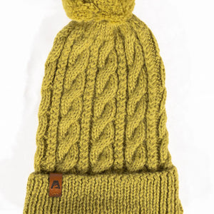 Wayra Cable Pom Hat Awamaki Avocado