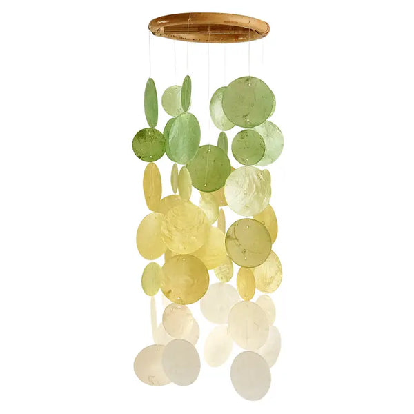 Capiz Chime - Small Round Zen Zen Avocado