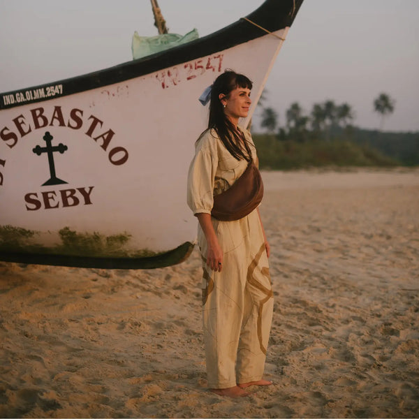 Leather Moon Sling Bag  Joyn   