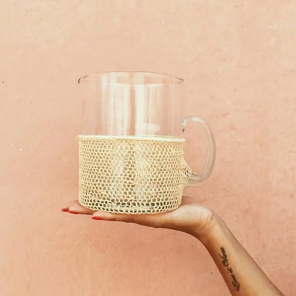 Braided Raffia Pitcher  Chabi Chic   