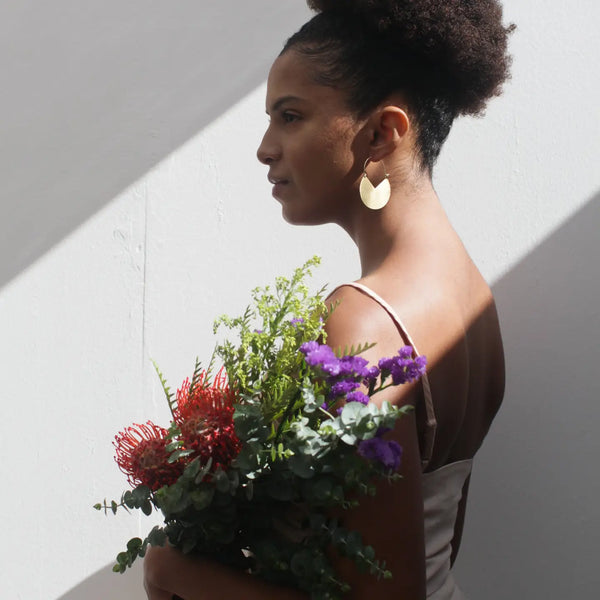 Matte Gold Pacman Earrings Rover & Kin