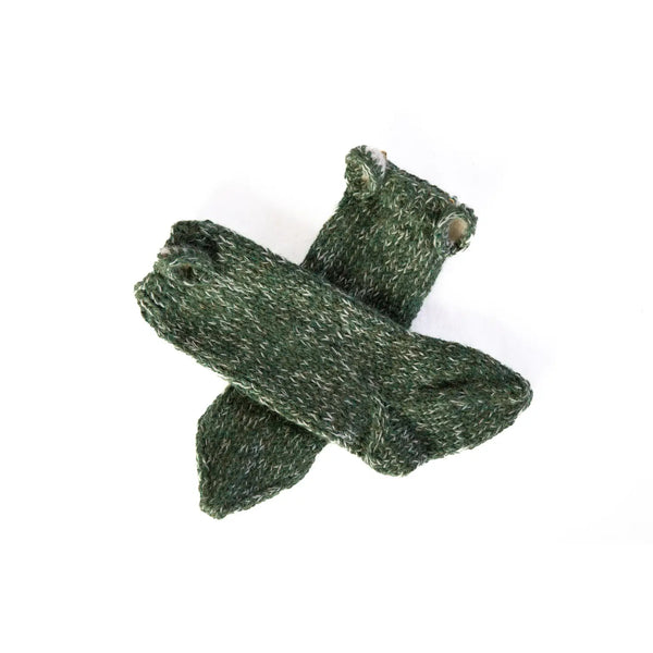 Muku Handknit Llama Baby Leg Warmers Forest Awamaki Forest  