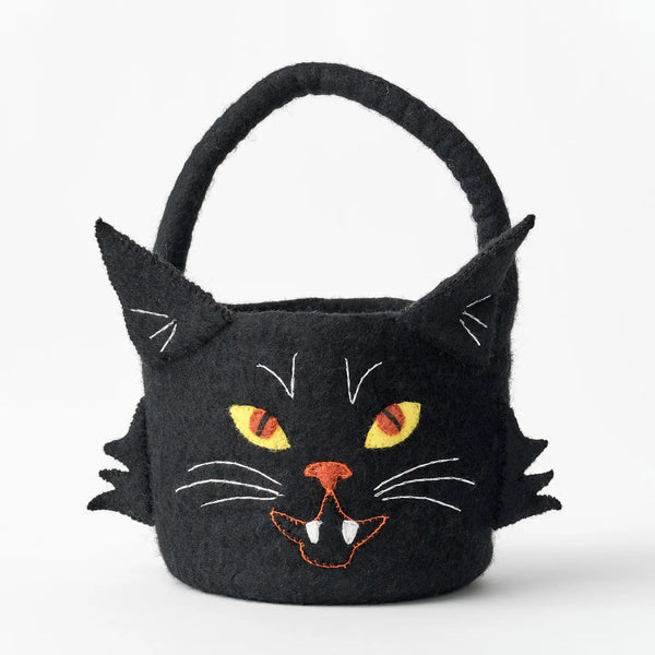 Felt Halloween Bucket Global Goods Partners Black Cat