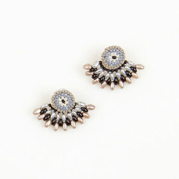 Duo Post Beaded Earring Altiplano Black