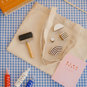 Block Print Tote Kit - Abstract Joyn