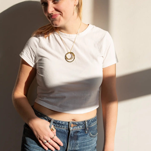 Linked Rings Necklace Fair Anita Brass