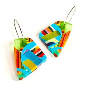 Mosaic Resin Earring Belart Trapezoid