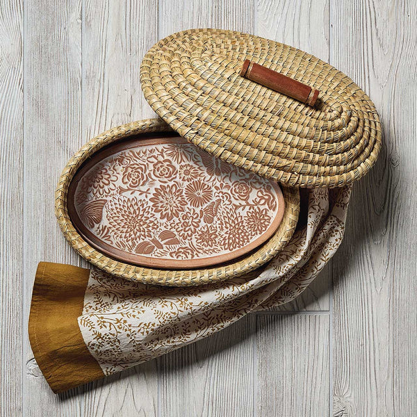 Butterfly Garden Lidded Bread Warmer SERRV