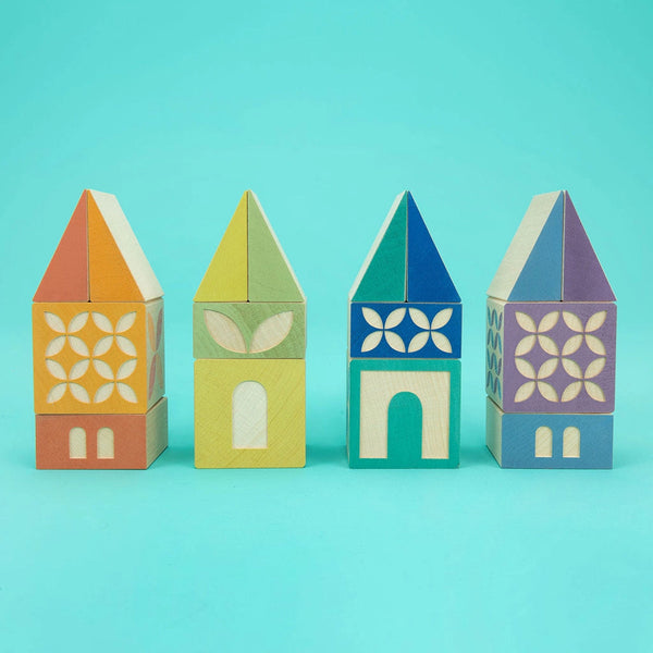 Gosling Square Wooden Block Village Regular Uncle Goose   